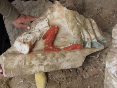 Figure 3. Lively colours of the reliefs at the time of discovery in 2009.